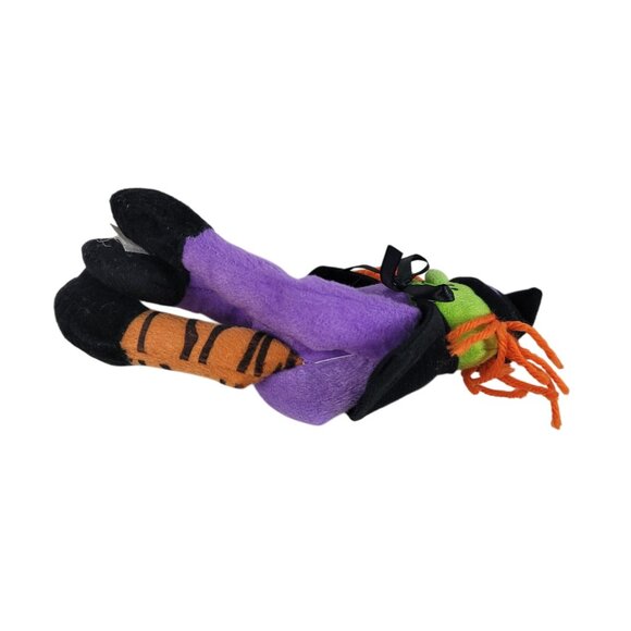 2/$15 Halloween Hanging Witch Doll Plush Purple 9.5" Hook Loop Yarn Hair Smiling - Picture 4 of 9